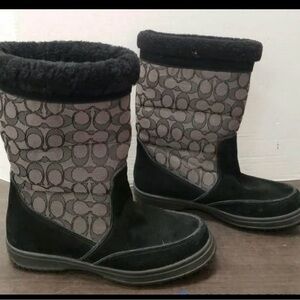Coach Black and Gray Winter Boots